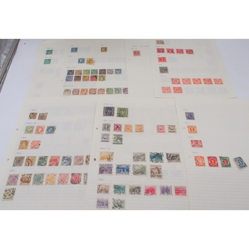 449 - The Century Stamp Album containing worldwide stamps together with hinged on sheets  good early ... 