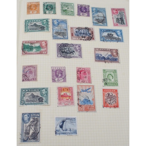 451 - A Simples Stamp Album with Great Britain 1/d black, 1/d red, 1/2 d blue, 1 1/2 d lilac, and various ... 