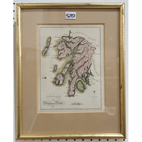 520 - Taylor (George) & Skinner (Andrew)Two hand-coloured road maps from the Survey and Maps of the Ro... 