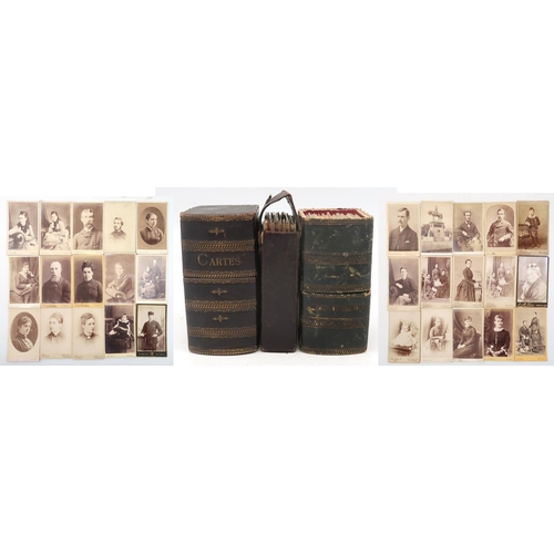 561 - A collection of Victorian cartes de visite, largely by Scottish photographers, housed over three Mor... 