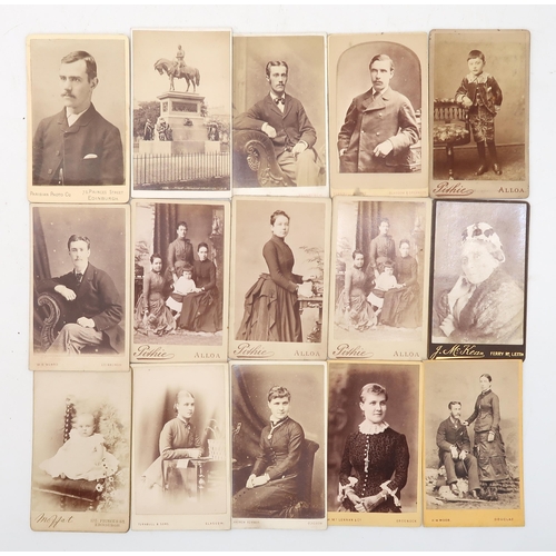 561 - A collection of Victorian cartes de visite, largely by Scottish photographers, housed over three Mor... 