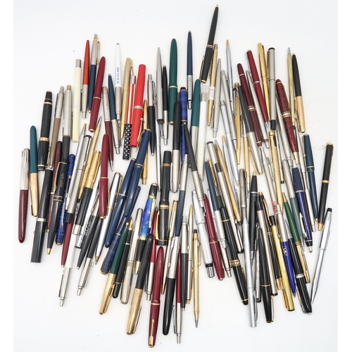 564 - A very large quantity of fountain and ballpoint pens, largely by Parker, including Sonnet examples, ... 