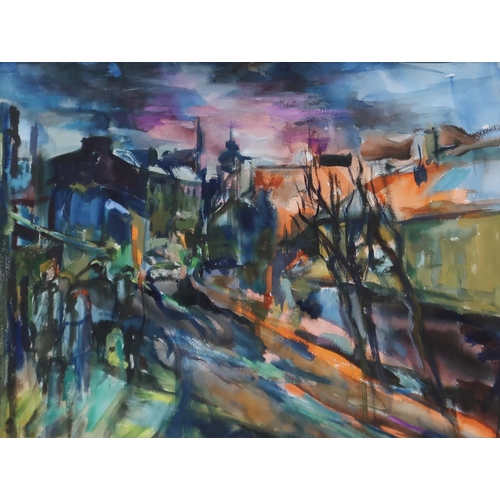 995 - SCOTTISH SCHOOL GLASGOW AT DAWN Watercolour, 35 x 45cm Together with another (2)... 