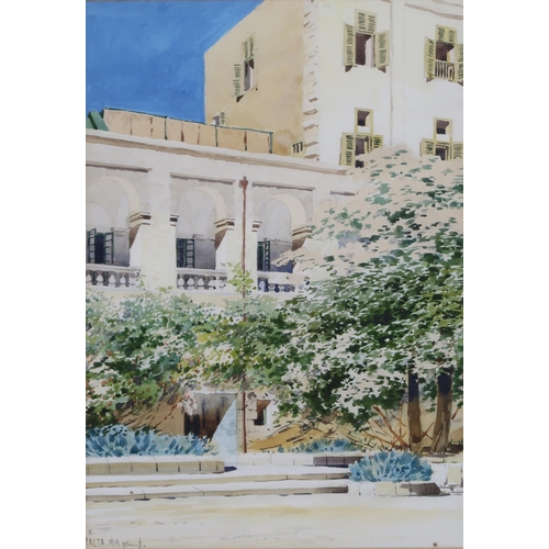 997 - ATTRIBUTED TO NICHOLAS KRASSNOFF (RUSSIAN c1920)MALTA (possibly the San Anton Palace)Watercolour, si... 