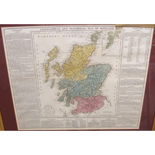 521A - John Thomas, Edinburgh 1828 Framed map of Annan under glass measuring approximately 56cm high x... 