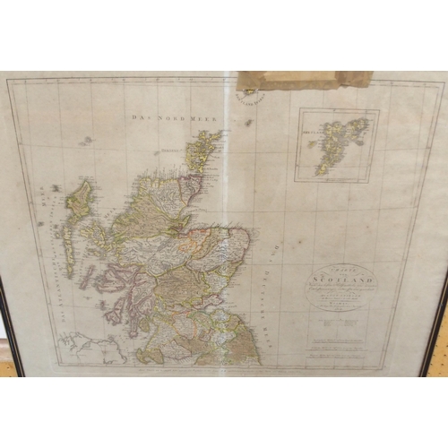 521A - John Thomas, Edinburgh 1828 Framed map of Annan under glass measuring approximately 56cm high x... 