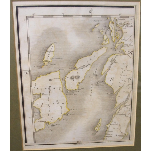 522A - Society for the diffusion of useful knowledge C1860, Scotland I,II,IIIThree framed maps of Scotland,... 