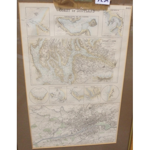 523A - Par M, Bonne M'tre De Mathe'matiq 1771, Carte du Royaume D'EcosseFramed map of Scotland under glass ... 