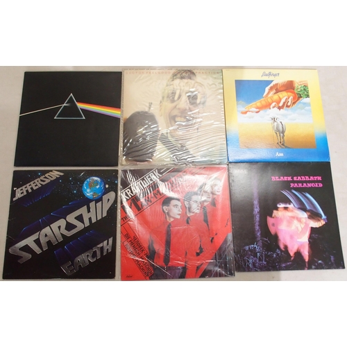 458 - VINYL RECORDS a collection of heavy rock, prog rock, funk, pop LP records in six carry cases with Sp... 