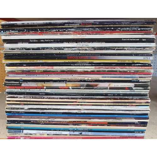 466 - VINYL RECORDS three boxes of  prog rock, rock and pop vinyl LP records 