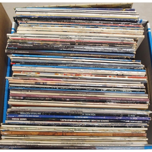 475 - Vinyl Records two boxes of pop and rock vinyl records