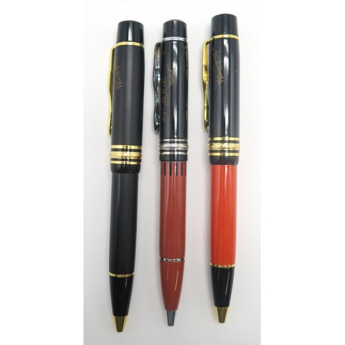 565 - A collection of Mont Blanc ballpoint pens, including Hemingway examples