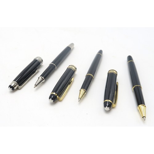 565 - A collection of Mont Blanc ballpoint pens, including Hemingway examples