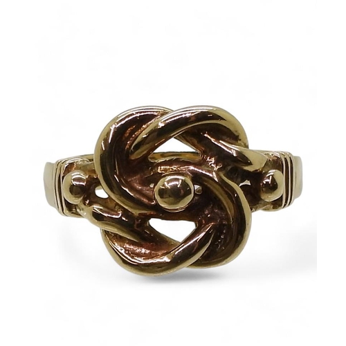 805 - A 9ct gold knot ring, size X1/2, weight 8.2gms