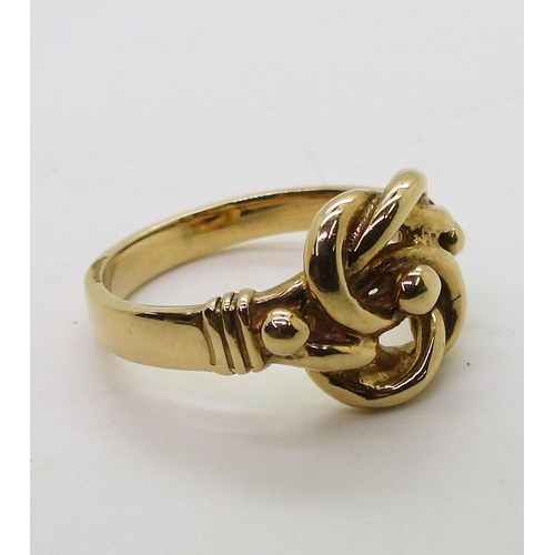 805 - A 9ct gold knot ring, size X1/2, weight 8.2gms