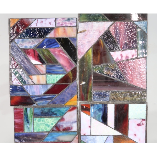 211 - A collection of stained glass panels