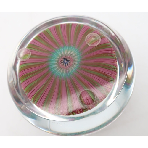 213 - A Baccarat millefiori cane paperweight, dated 1968