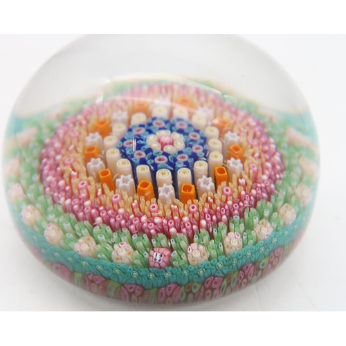 213 - A Baccarat millefiori cane paperweight, dated 1968