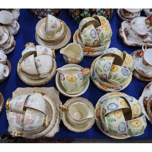 237 - A Grindley's 1930's tea set together with a Plant Tuscan tea set with pink, blue and yellow blossoms