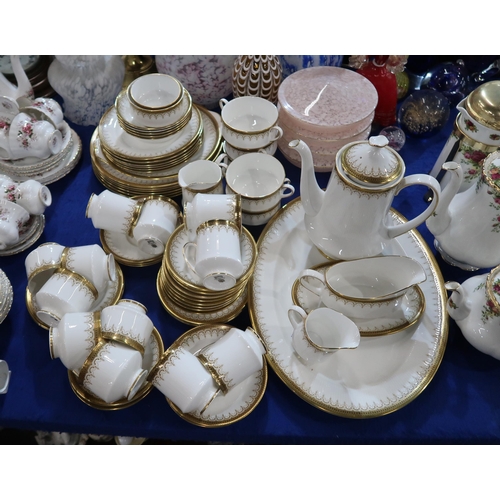 243 - A Royal Albert Old Country Roses tea and coffee set including a cafetiere, coffee pot, teapot, cups,... 