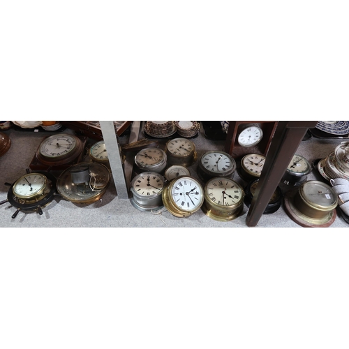 261 - A collection of assorted clocks, gauges, barometers, a Hatton Garden compass etc