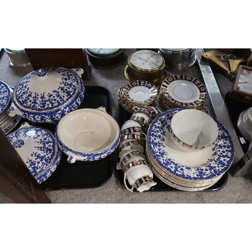 265 - An antique ceramics three piece tea set, other tea wares, a Burleighware Dick Turpin charger and jug... 