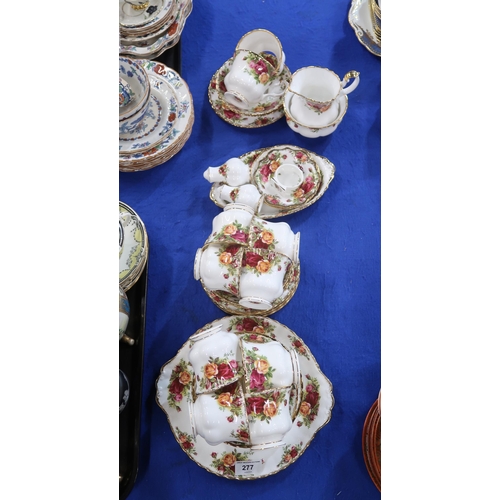 277 - Royal Albert Old Country Roses tea wares