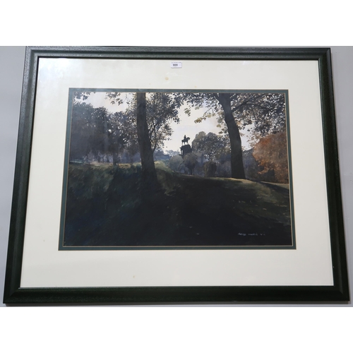 900 - DARRYL MACKIE (SCOTTISH 20th CENTURY) KELVINGROVE PARK Watercolour, signed lower right, 51... 