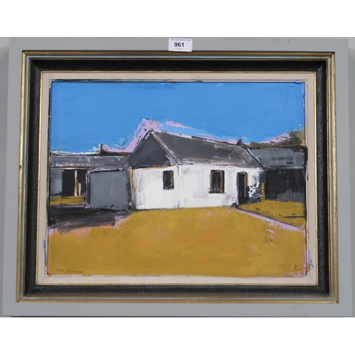 961 - SAM CARTMAN (SCOTTISH CONTEMPORARY) WHITE HOUSE Oil on board, signed lower left, 32 x 41cm... 