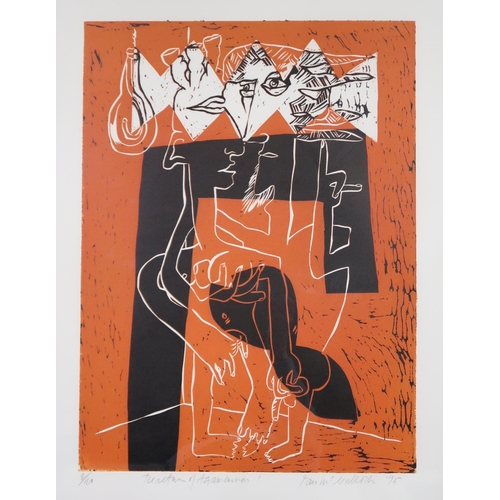 985 - IAN MCCULLOCH (SCOTTISH b.1935) THE RETURN OF AGAMEMNON Linocut, signed lower right, dated (19)95, n... 