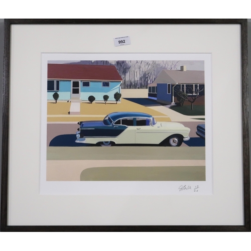 992 - JESSICA BRILLI (AMERICAN b.1977) 50's CAR Print multiple, signed lower right, numbered 13/20, 34 x 4... 