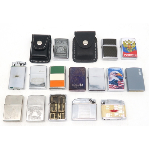 471 - Twelve assorted Zippo and Zippo-style lighters, together with a Queen Star lighter (13)