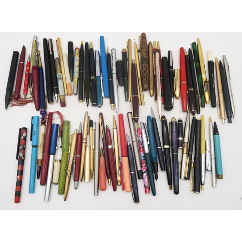 475 - A mixed collection of fountain and ballpoint pens, to include Waterman, Queensway etc.