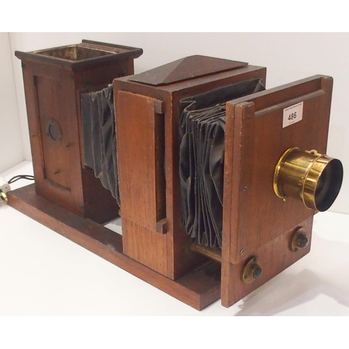 486 - A magic lantern, wired for electricity (A/F)