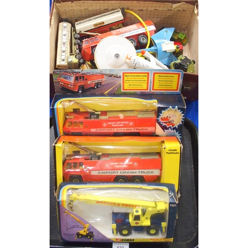 523 - A boxed Corgi 1103 Chubb Pathfinder Airport Crash Truck, 1118 Chubb Pathfinder and 1101 Warner &... 