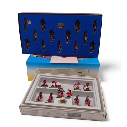 528 - A boxed set of King & Country Victorian Highland Regimental model soldiers, a Britains Limited E... 