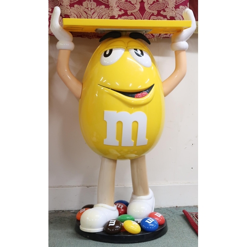 28 - A lot comprising mixed pair of Mars M&M red and yellow advertising standees holding fixed servin... 