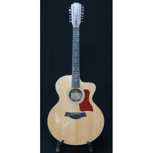 350 - A Robert Taylor electro acoustic 12 string guitar model 355CE serial number 110415120 with a fitted ... 