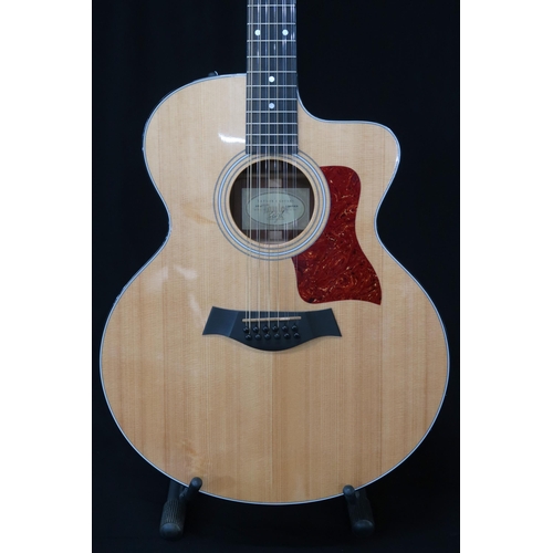 350 - A Robert Taylor electro acoustic 12 string guitar model 355CE serial number 110415120 with a fitted ... 