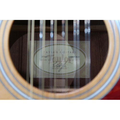 350 - A Robert Taylor electro acoustic 12 string guitar model 355CE serial number 110415120 with a fitted ... 