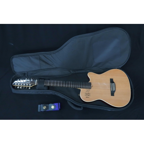 351 - A Godin A12 electro acoustic 12 string guitar serial number 20154152 with a Godin gig bag. This Cana... 