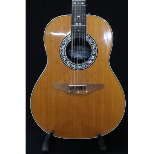 353 - An Ovation 12 string acoustic guitar, model 1155, serial number 307217 this 20 fret guitar come... 