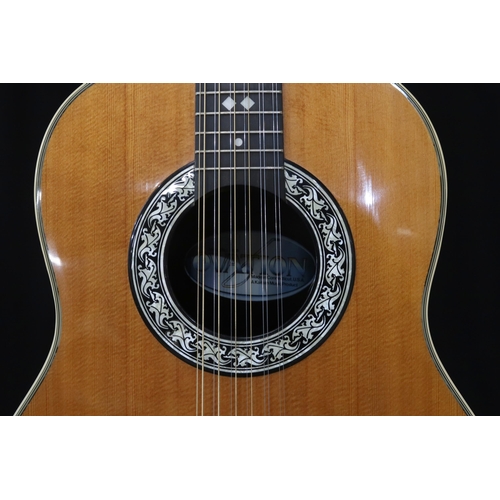 353 - An Ovation 12 string acoustic guitar, model 1155, serial number 307217 this 20 fret guitar come... 