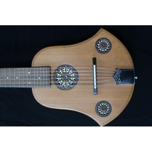 354 - A Paul Hathaway 12 string bell Cittern or cithrinchen cittern this handcrafted six course 17 fret ci... 