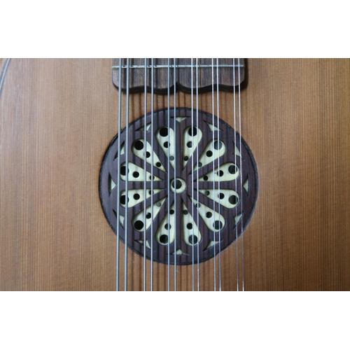 354 - A Paul Hathaway 12 string bell Cittern or cithrinchen cittern this handcrafted six course 17 fret ci... 