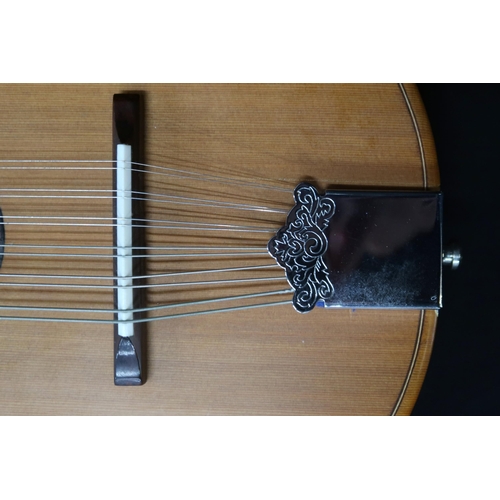 354 - A Paul Hathaway 12 string bell Cittern or cithrinchen cittern this handcrafted six course 17 fret ci... 