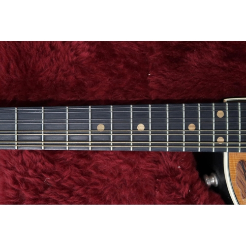 355 - An Ovation MM68 electro acoustic mandolin serial number 487287 featuring OP-24 electronics and cut a... 