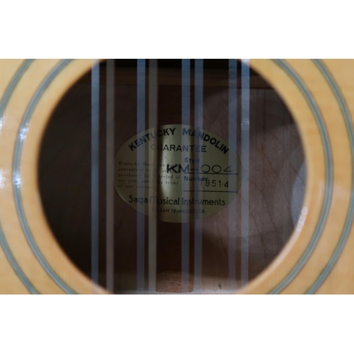 356 - A Kentucky bouzouki mandolin 24 frets model KM-004 serial number 18514 bearing label to the interior... 