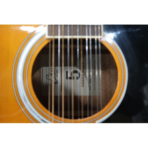 358 - A Echo Ranger 12 string acoustic guitar model XII VR in sunburst, 20 frets serial number Y17081272 w... 