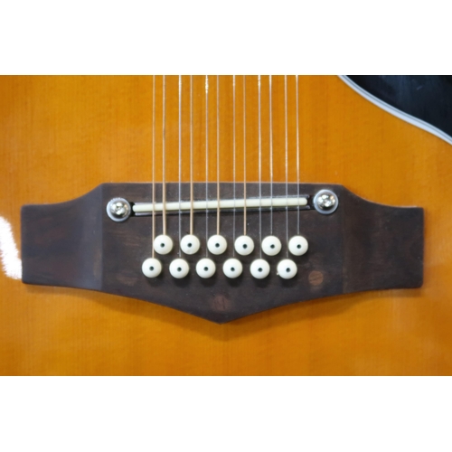 358 - A Echo Ranger 12 string acoustic guitar model XII VR in sunburst, 20 frets serial number Y17081272 w... 